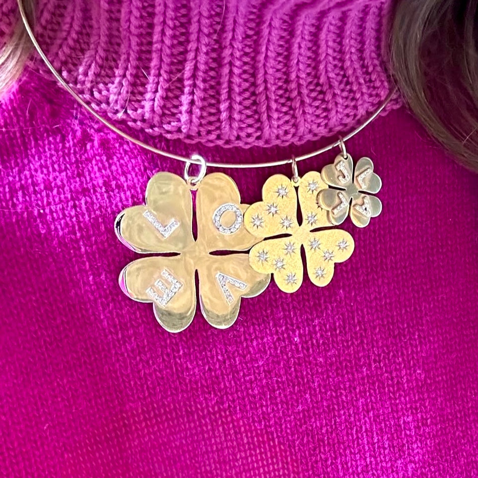 Classic Clover with Diamond Letters