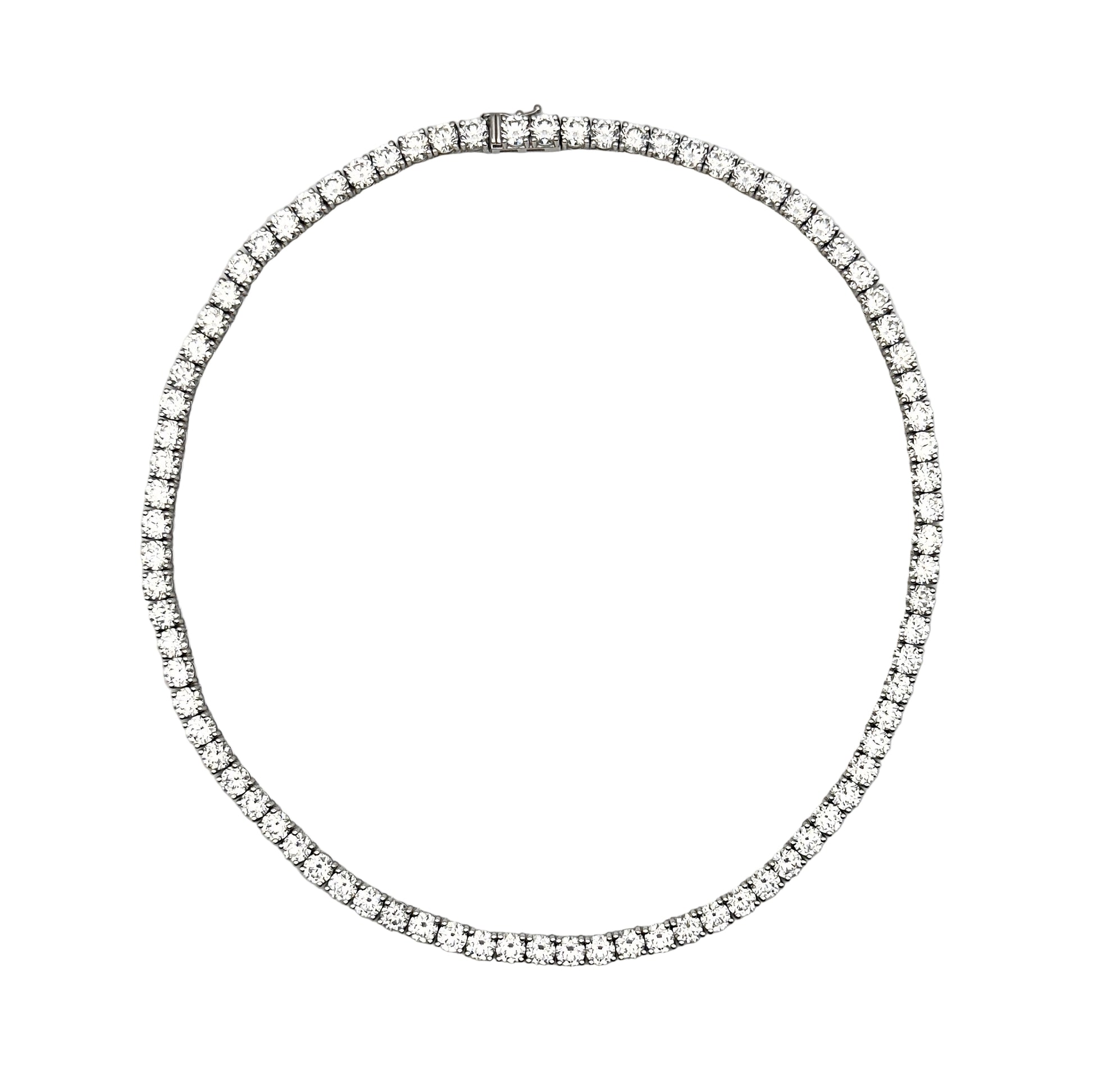 Diamond tennis bracelet on a white background