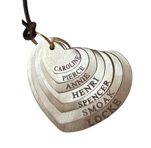 Load image into Gallery viewer, 3/5/7 Name Stacking Hearts (Customizable)
