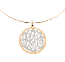 Load image into Gallery viewer, 14k Yellow Gold Framed Multi Initial Diamond Monogram Pendant (Customizable)
