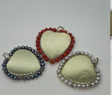 Load image into Gallery viewer, 14K Gold Pearl Heart Pendant
