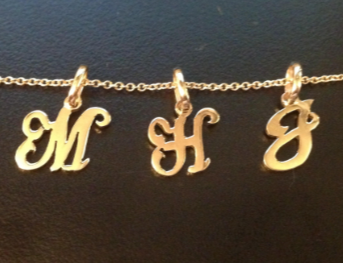 Gold or Diamond Letter or Number Charm (Customizable)